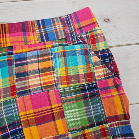 J.CREW City Fit Plaid Patchwork Shorts~Size 10~New - Picture 3 of 8